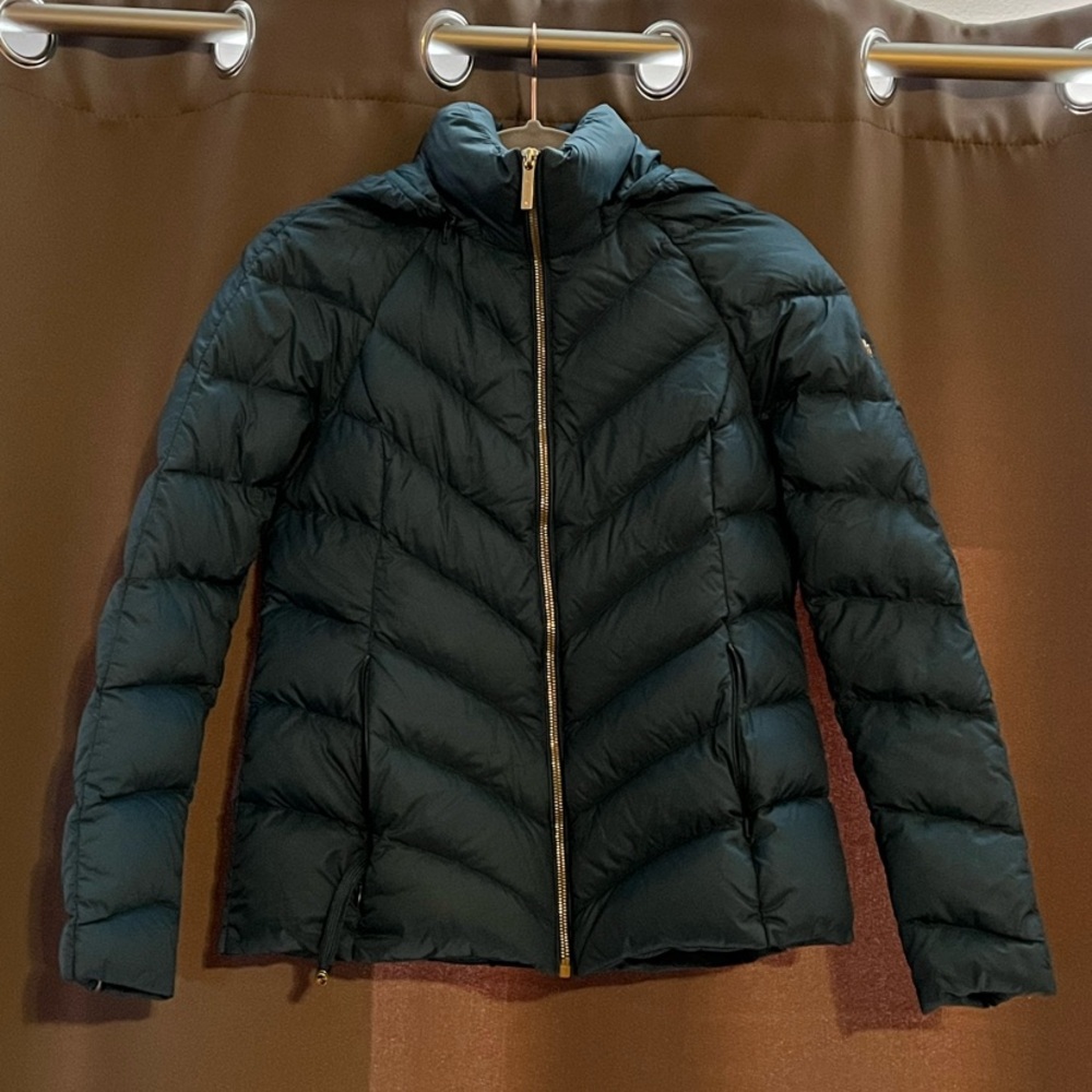 Michael Kors Dark Teal Puffer Jacket - Size XS